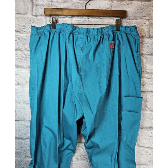 Dickies Scrub Pants Women 2XL EDS Turquoise Teal Cargo Pockets Drawstring 86206 - Picture 8 of 13
